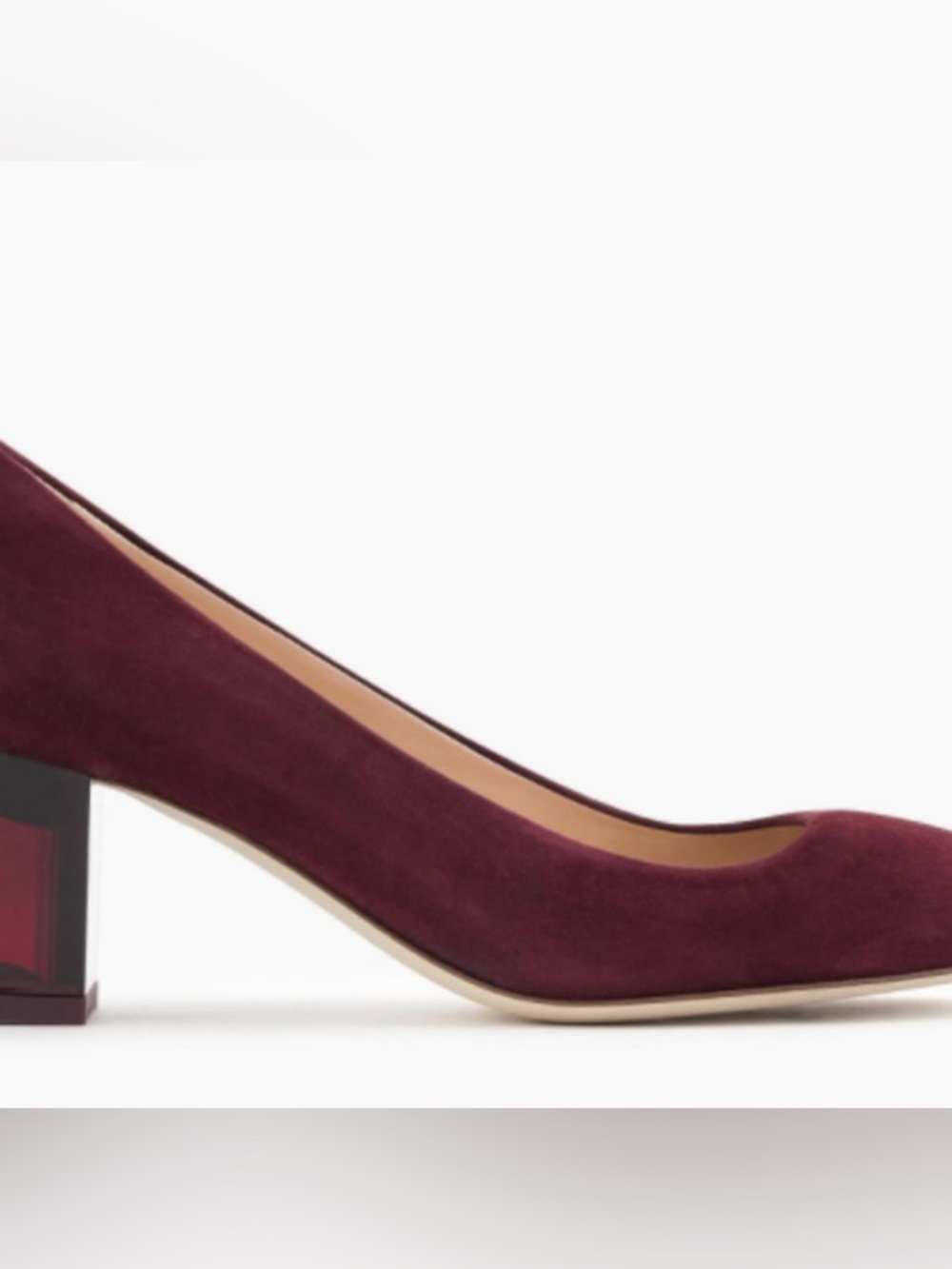 J. Crew Lucite Heels in Suede. Size 9. Like New. - Picture 5 of 5